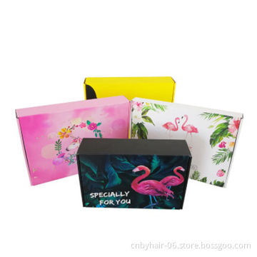 Private Label Wholesale Custom Logo Color Printing Premium Luxury Cardboard Paper Gift Wig Hair Extension Packaging Box